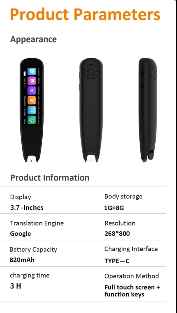 AI Translation Pen with ChatGPT – Instant Scan, Translate & Learn (FREE SHIPPING)