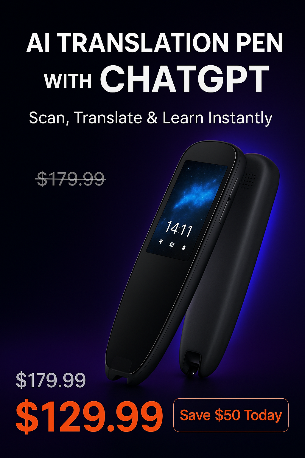 AI Translation Pen with ChatGPT – Instant Scan, Translate & Learn (FREE SHIPPING)